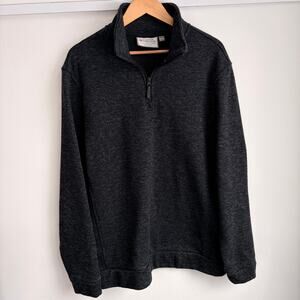 Mountain Warehouse Men's XXL Dark Gray Fleece‎ Pullover Quarter Zip Sweater 2XL